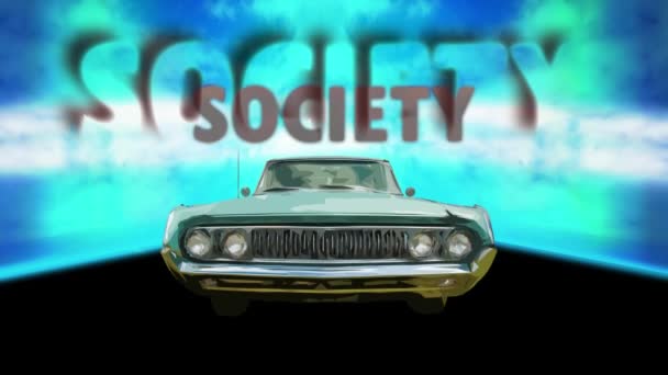 Street Sign the Way to Society - Footage, Video