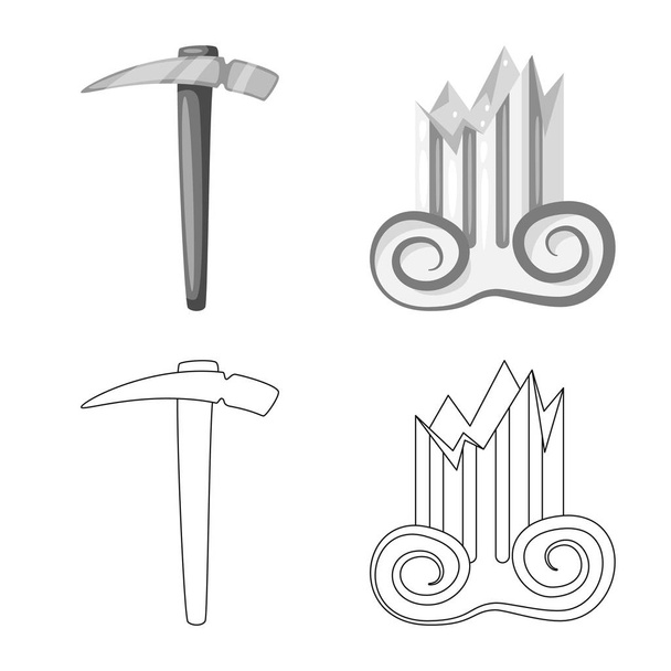Isolated object of story and items symbol. Collection of story and attributes vector icon for stock. - Vektori, kuva