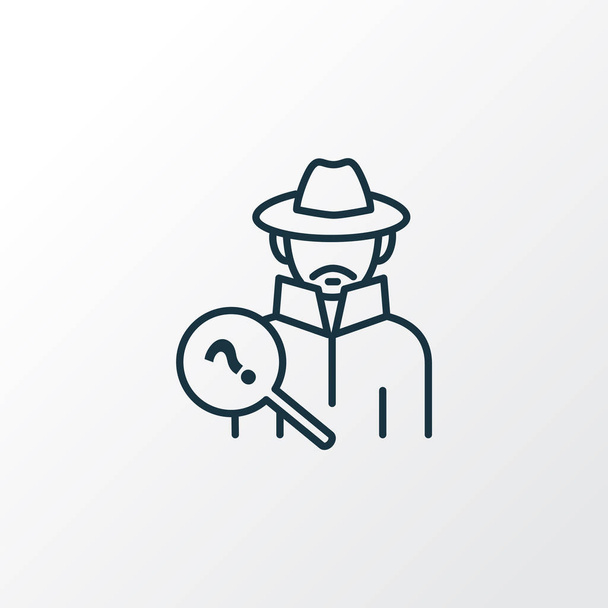 Detective icon line symbol. Premium quality isolated investigator element in trendy style. - Photo, Image