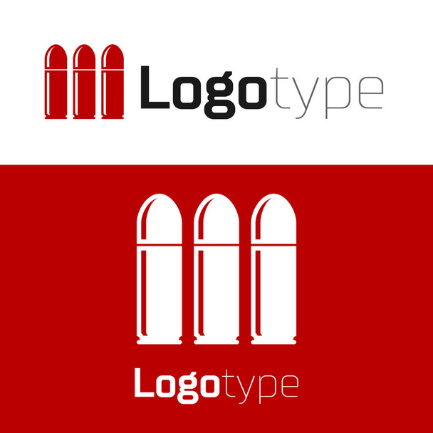 Red Bullet pictogram geïsoleerd op witte achtergrond. Logo ontwerp template element. Vector Illustratie - Vector, afbeelding