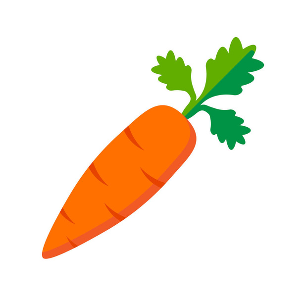 ニンジンアイコンベクトル健康的な野菜イラスト白の背景に隔離  - ベクター画像