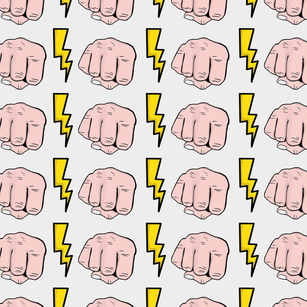 power hand protest strong background - Vector, Image