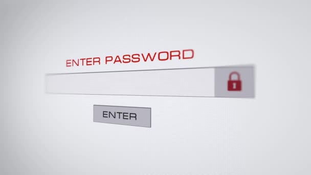 Enter the password for the website in the Internet - Footage, Video