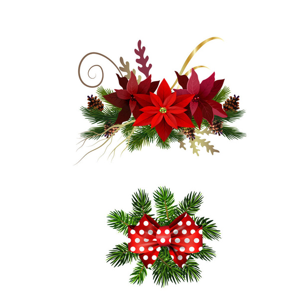 Изолированные рождественские украшения из коллекции елок
 - Вектор,изображение