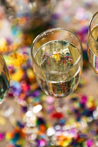 Celebrating The New Year With Champagne And Favors - 写真・画像