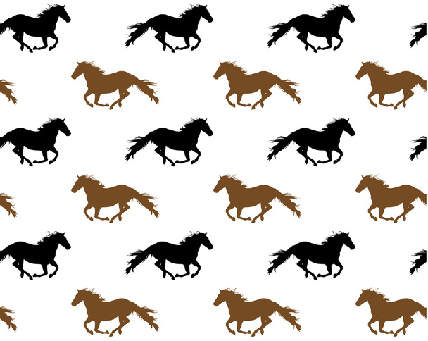 konie biegowe - Wektor, obraz
