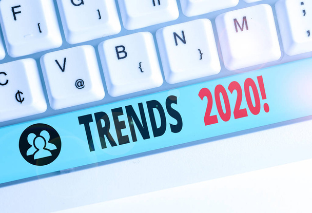 Handwriting text writing Trends 2020. Concept meaning general direction in which something is developing or changing. - Foto, Bild