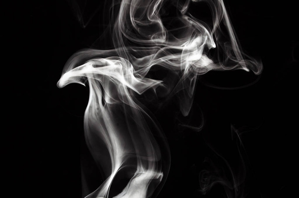 Nature Abstract: The Delicate Beauty and Elegance of a Wisp of White Smoke - Photo, Image