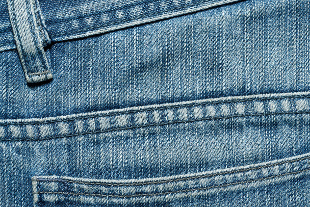Blue texture background, jeans texture, fabric. Denim jeans background. - Photo, Image