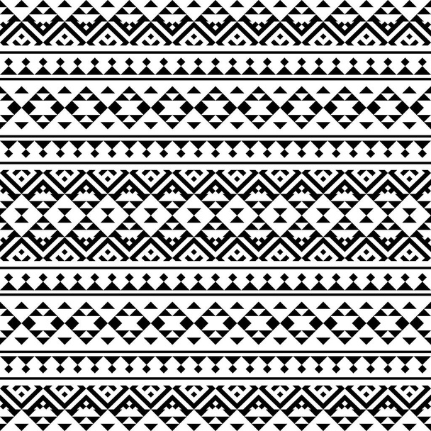 Geometric Aztec Ethnic Seamless Pattern  - Vector, Image