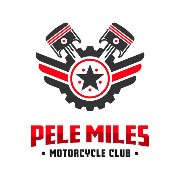 Motosiklet kulübü logosu tasarımı - Vektör, Görsel