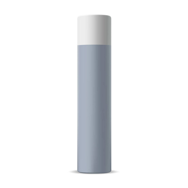 Desodorante spray botella maqueta. Cosmética de aluminio
 - Vector, Imagen