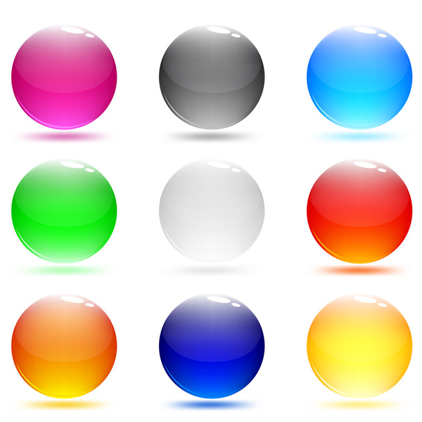 Glass abstract shiny buttons. Set of web buttons - Вектор, зображення