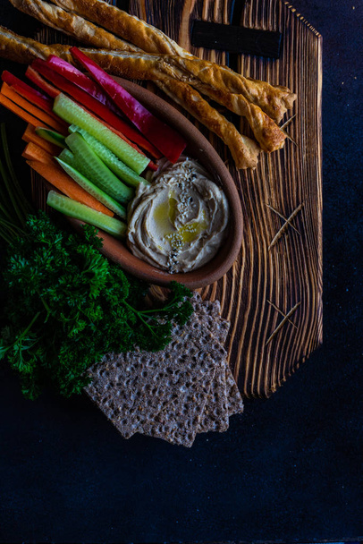 Traditionele schotel hummus - Foto, afbeelding