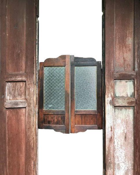 Régi évjárat fa szárnyas ajtók - Fotó, kép