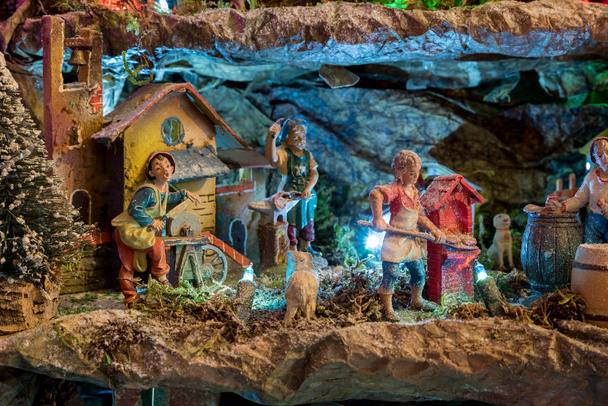 Détail d'une Nativité de Noël typique - Photo, image