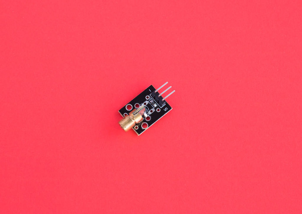 Red laser transmitter, dot diode copper head module for arduino - Φωτογραφία, εικόνα