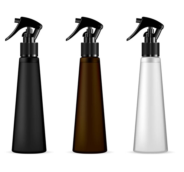 Spender Spray Kosmetikflaschen-Attrappe. realistisch - Vektor, Bild