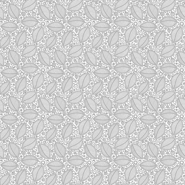 Graphic leaves seamless pattern.  - Vecteur, image