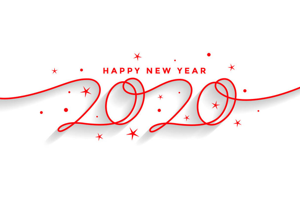 heureux nouvel an 2020 fond de style ligne créative
 - Vecteur, image
