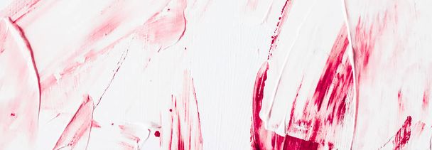 Artistic abstract texture background, pink acrylic paint brush s - Фото, изображение