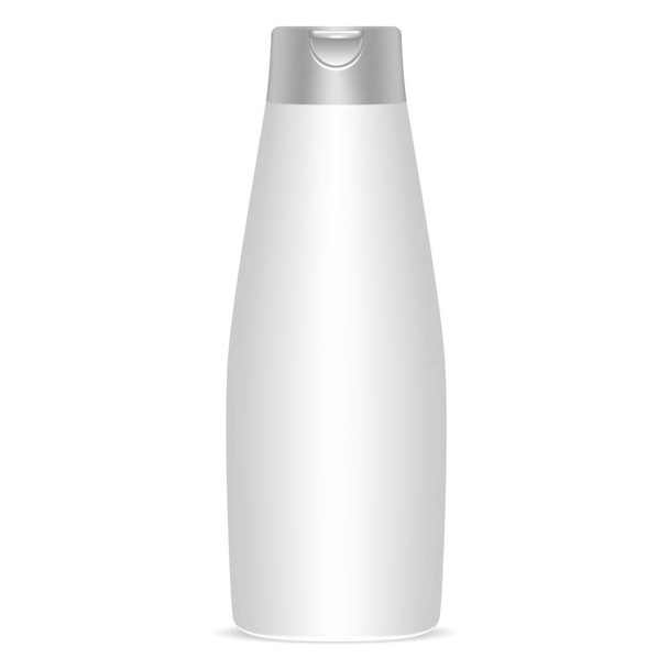 Shampoo Flasche Vektor ovale Paket. 3D-Attrappe - Vektor, Bild