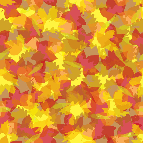 Yellow leaves seamless pattern - ベクター画像