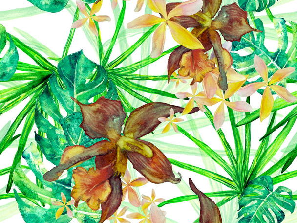 Orchid Seamless Pattern. - Foto, Imagem