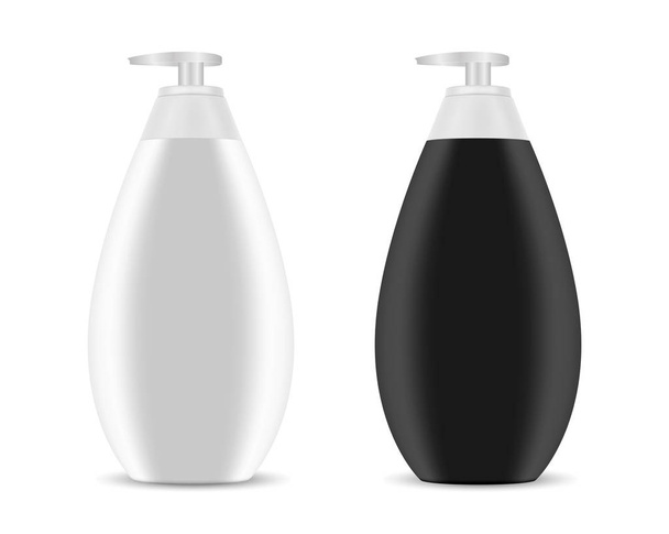 Pump Bottle Set. Dispenser Package Skin Cosmetics - Vector, Image