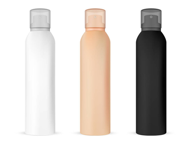 Spray Mockup bottiglia. Contenitore per rinfrescante in alluminio
 - Vettoriali, immagini