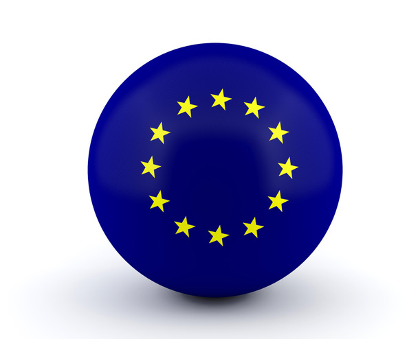 Европейский союз - флаг ЕС в 3D сфере
 - Фото, изображение