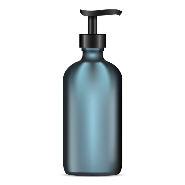 マットガラスローションポンプボトル。化粧品容器 - ベクター画像