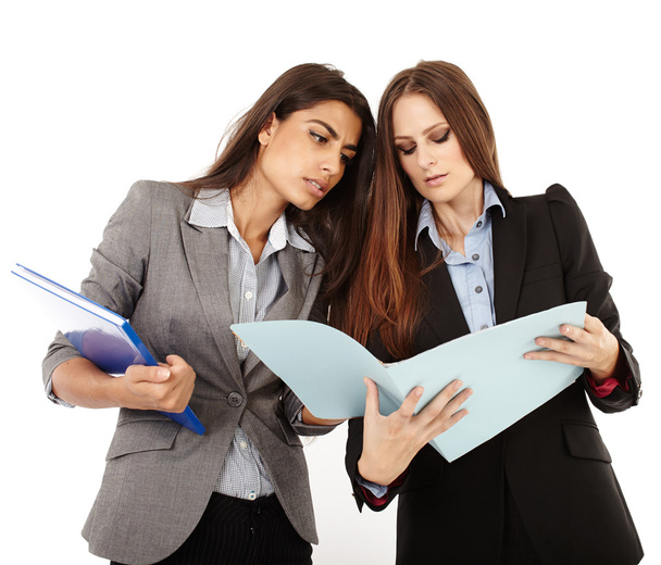 Businesswomen looking to documents - Foto, afbeelding