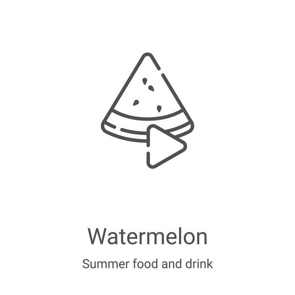 Pixel Watermelon Icon, 32X32 Vector Illustration Stock Vector