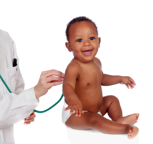Bebé en pañal durante un médico
 - Foto, Imagen