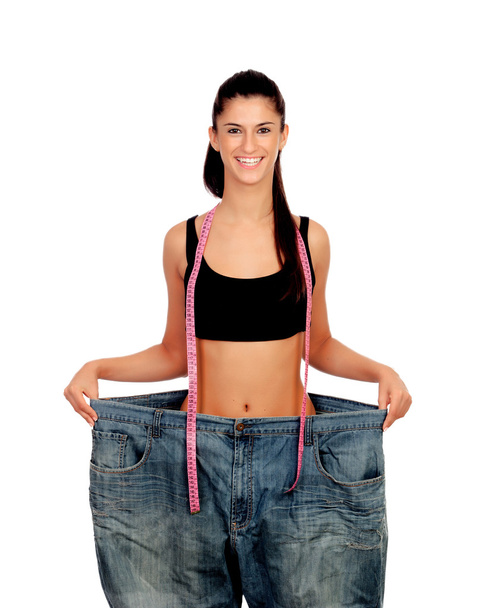 Objective achieved. Woman at her ideal weight - Foto, Imagem