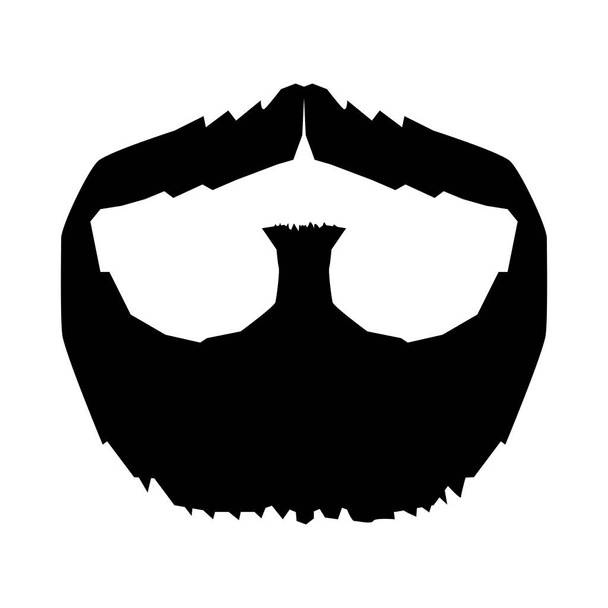 口ひげと髭のシルエット - ベクター画像