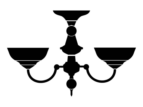 Vector silhouette of chandelier - Vector, Image