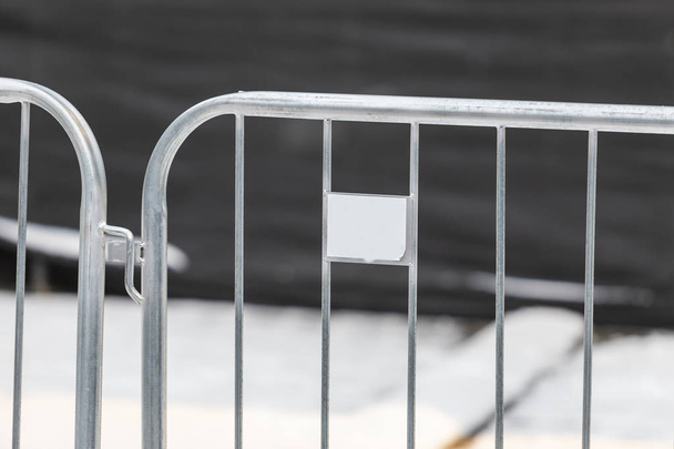 Low metal railing used for fencing of outdoor areas - Photo, Image