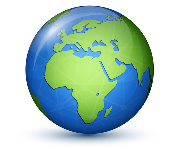 Carte mondiale Globe - Afrique et Europe
. - Vecteur, image
