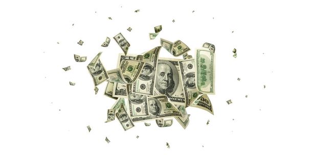 Money falling. American money. Washington american cash, usd background. - Photo, Image
