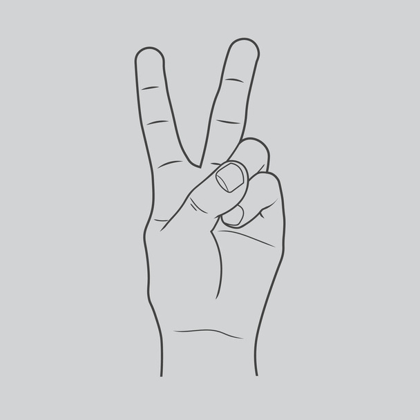 Ilustración vectorial del signo de paz. Estilo de contorno. Aislado
. - Vector, Imagen