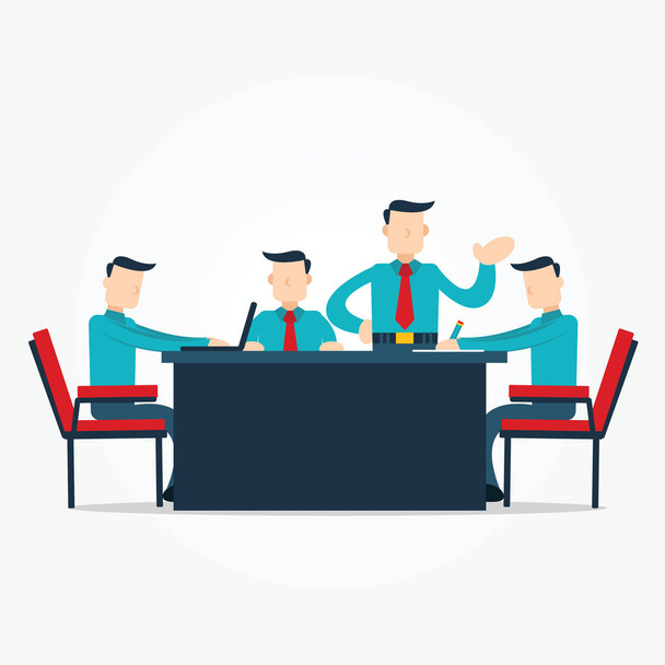 Illustration vector graphic of businessman brainstorming - Vector, Image