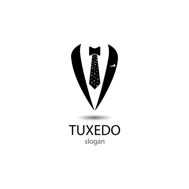 Tuxedo hombre logotipo diseño vector plantilla
 - Vector, Imagen