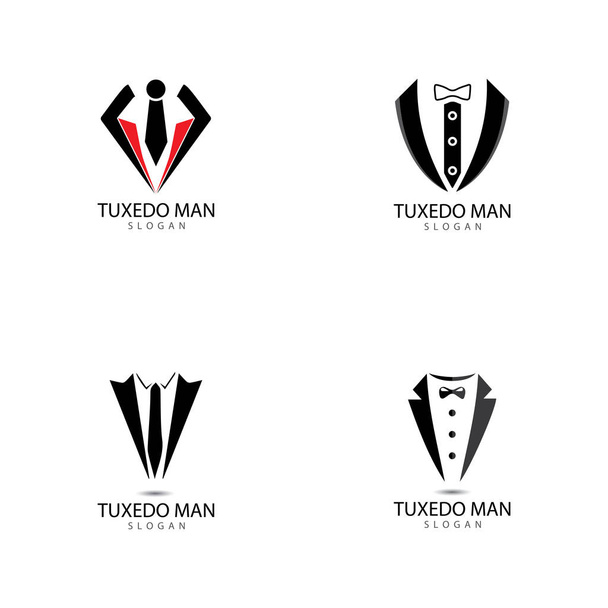Tuxedo hombre logotipo diseño vector plantilla
 - Vector, imagen