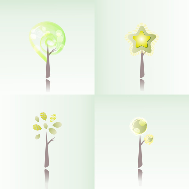 Abstract trees for your design - Vector, Image