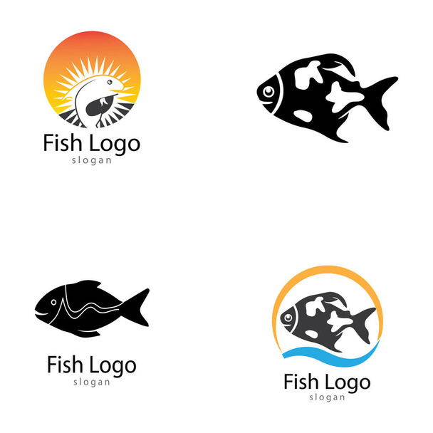Modello logo pesce. Simbolo vettore creativo - Vettoriali, immagini