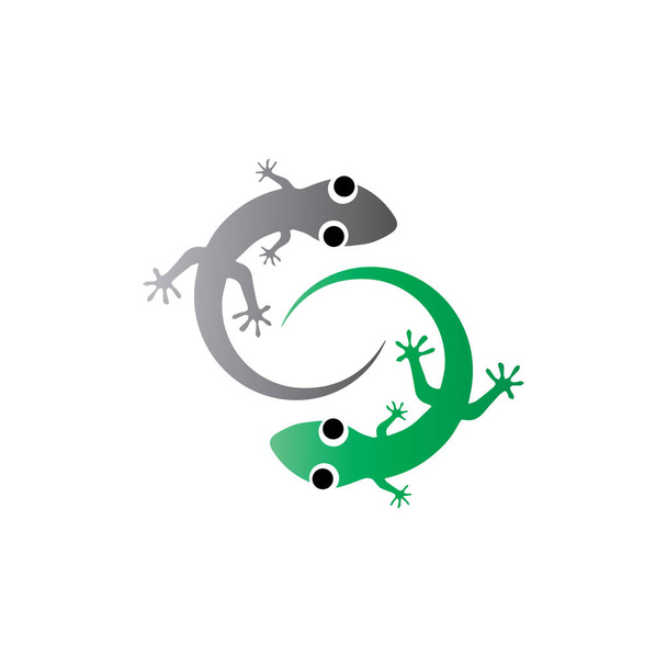 Hagedis Chameleon Gecko animall logo en symbool vector illustratie - Vector, afbeelding