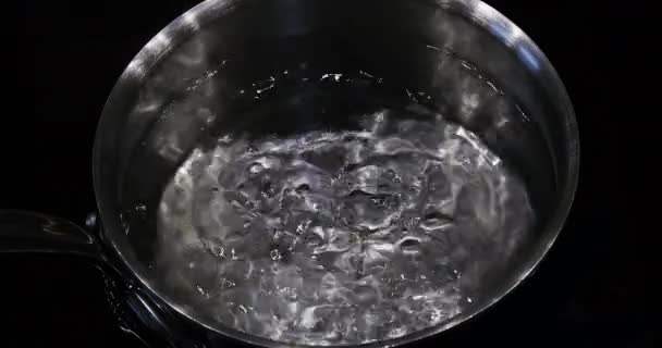 Hot Boiling Water in a saucepan, real Time 4K - Footage, Video