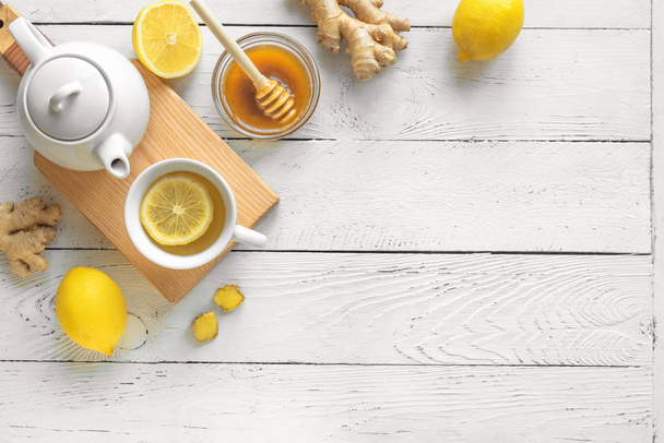 Ginger Lemon Tea with Honey - Фото, зображення